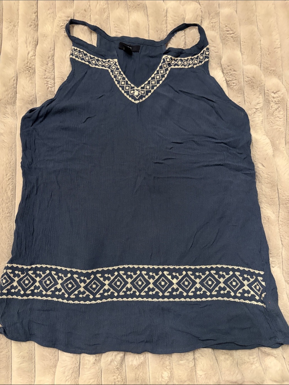 GAP Navy Blue Sleeveless Embroidered Camisole
